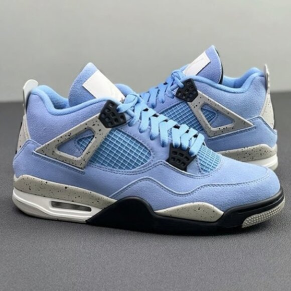 Men’s Size Jordan 4 Retro University Blue - Picture 2 of 4